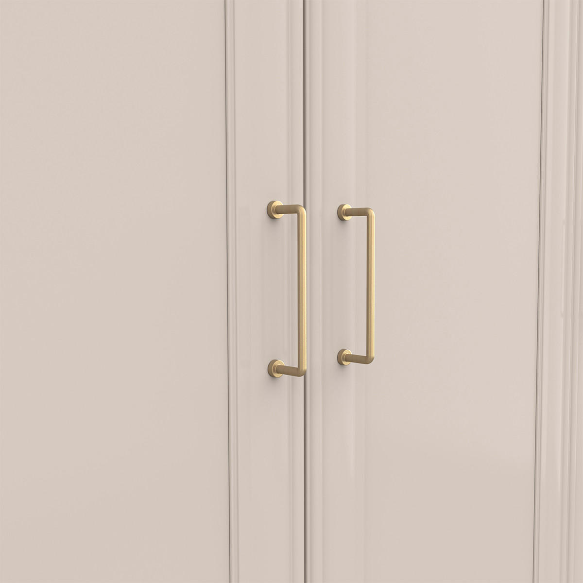 SCHRANK 4 Türen Perle Kaschmir - Beige, Holzwerkstoff (209.5/216/61cm) - Petits-meubles