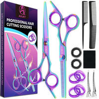 FRISEURSCHERE Set 14-teilig 6,7 Zoll Profi Haarschere Set 440C Edelstahl - Multicolor, Metall (2.3/1/17cm)