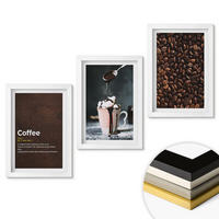 WANDBILDER 3er-Set - 20x30 cm Weißer Rahmen - Kaffeegetränk mit Schlagsahne - Weiß, Kunststoff (20/30cm) - ArtPrintCave