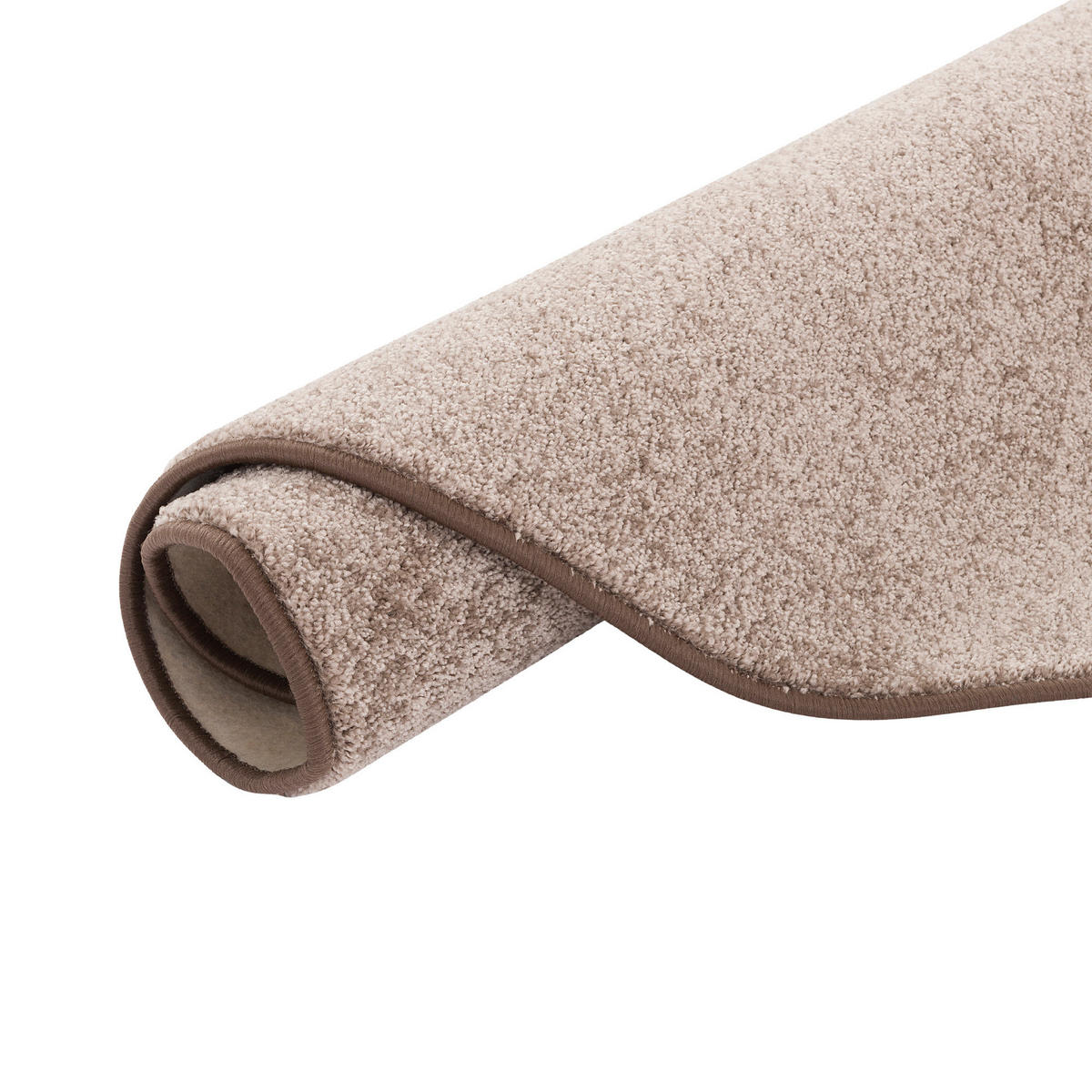 HOCHFLOR VELOURS TEPPICH LUNA RUND - Taupe, Textil (133/133cm) - Snapstyle