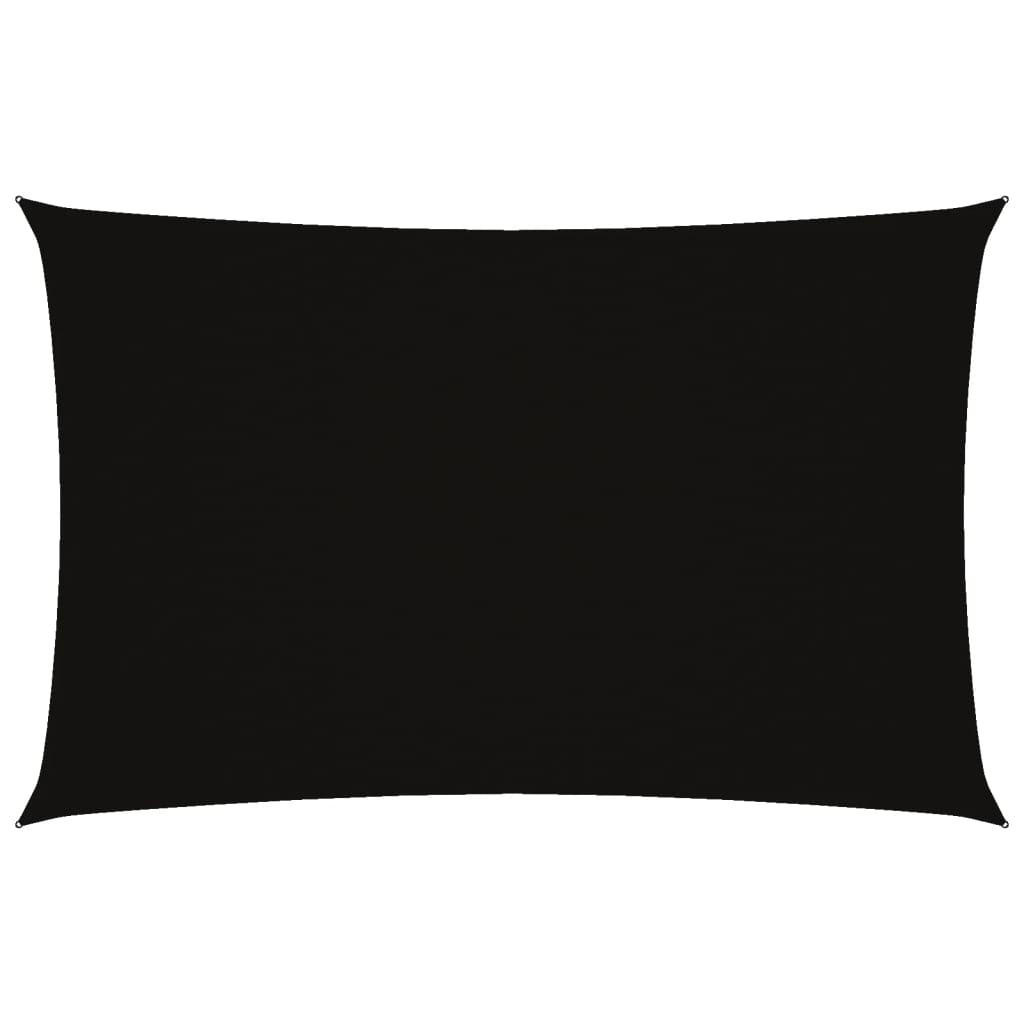SONNENSEGEL Oxford-Gewebe Rechteckig 4x7 m Schwarz - Schwarz, Textil (700/400cm) - furnicato