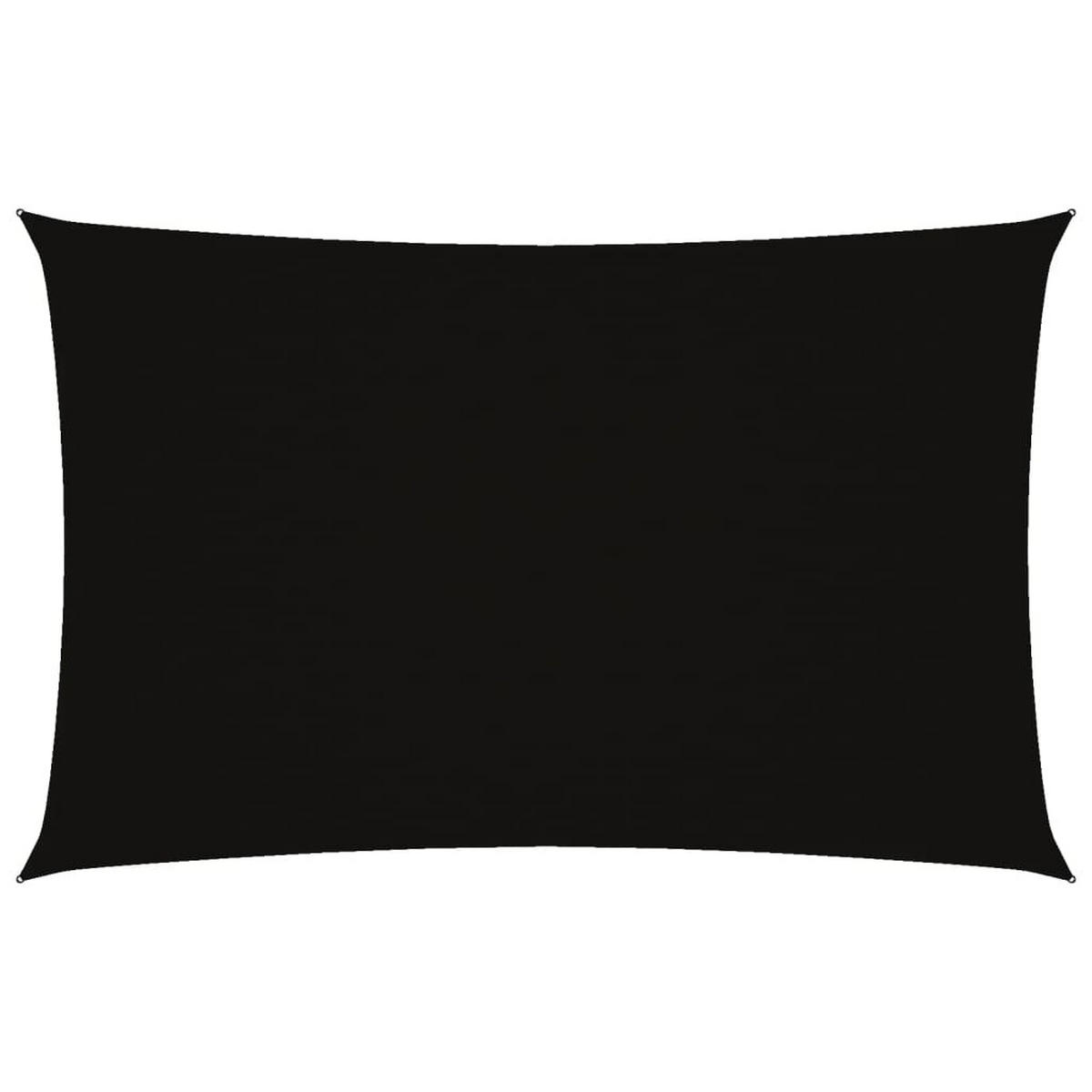 SONNENSEGEL Oxford-Gewebe Rechteckig 4x7 m Schwarz - Schwarz, Textil (700/400cm) - furnicato