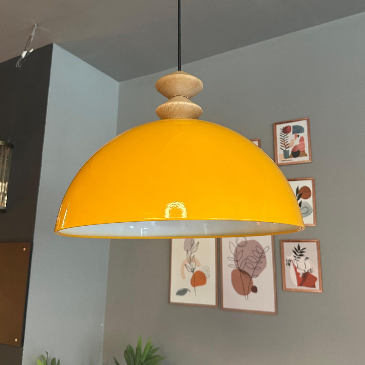 PENDELLEUCHTE QLinate - Gelb, Metall (40/40/26cm) - Bamyum