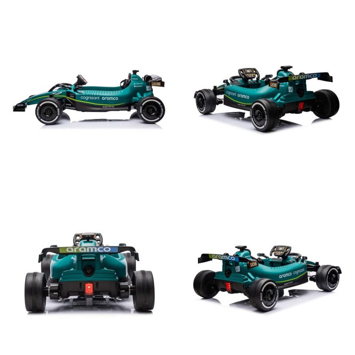 ELEKTROAUTO Aston Martin grün Fernbedienung Federung LED-Lichter MP3 - Grün, Kunststoff (137/72/44cm) - Chipolino