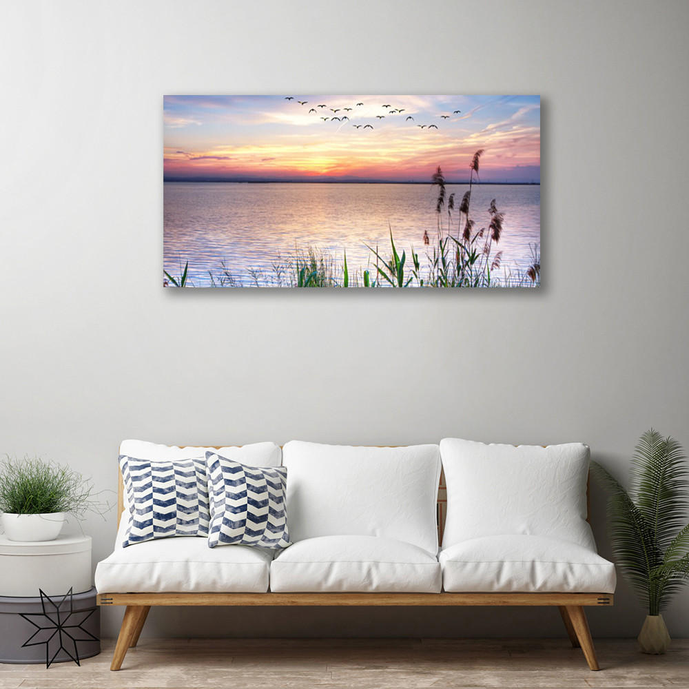 LEINWANDBILD 100x50 cm Pastellhimmel - Multicolor, Textil (100/4cm) - TULUP