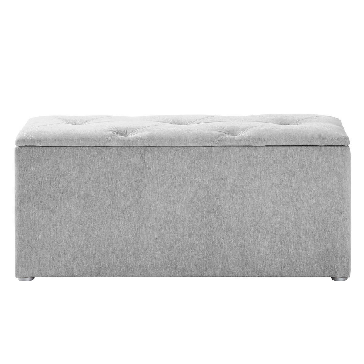 BETTTRUHE - Hellgrau, Textil (120/55/40cm) - home24