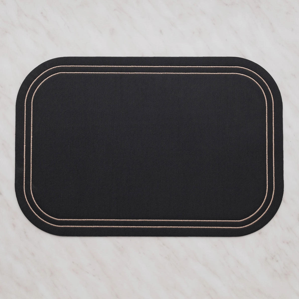 DEKORATIVES TISCHSET Ritera - Schwarz, Kunststoff (30/45/1cm) - home&you