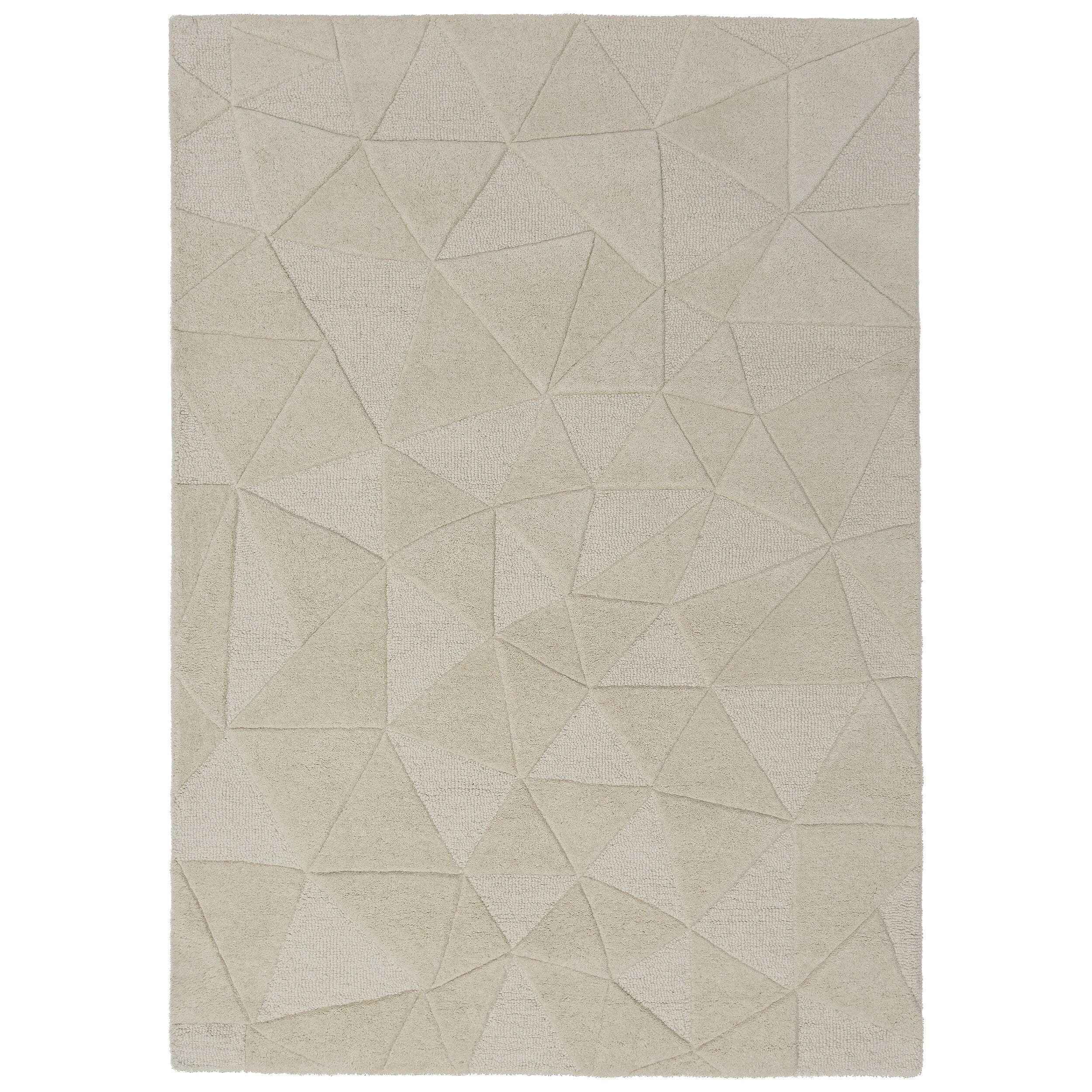 WOLLTEPPICH DEBEN, geometrisch, Natur, 160 x 230 cm - Beige, Textil (160/230cm) - KADIMA DESIGN