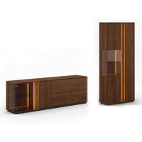 WOHNWAND Collodi Wildeiche Tabak (2-tlg) - Wildeiche/Eichefarben, Holz (269.5/205/43.5cm) - Feldmann-Wohnen