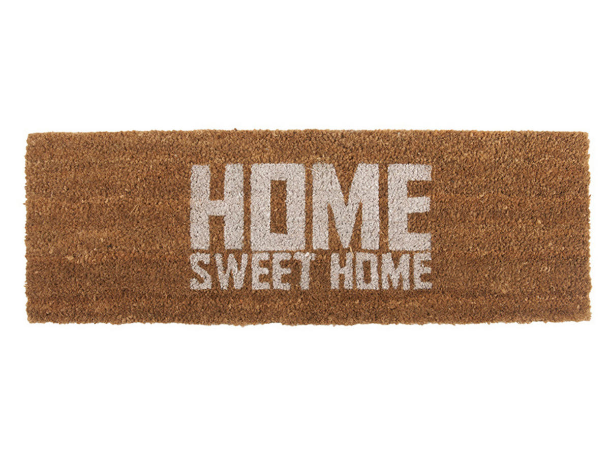 FUSSMATTE Kokosfaser Home Sweet 75/26/2 cm - Braun, Naturmaterialien (26/75cm)