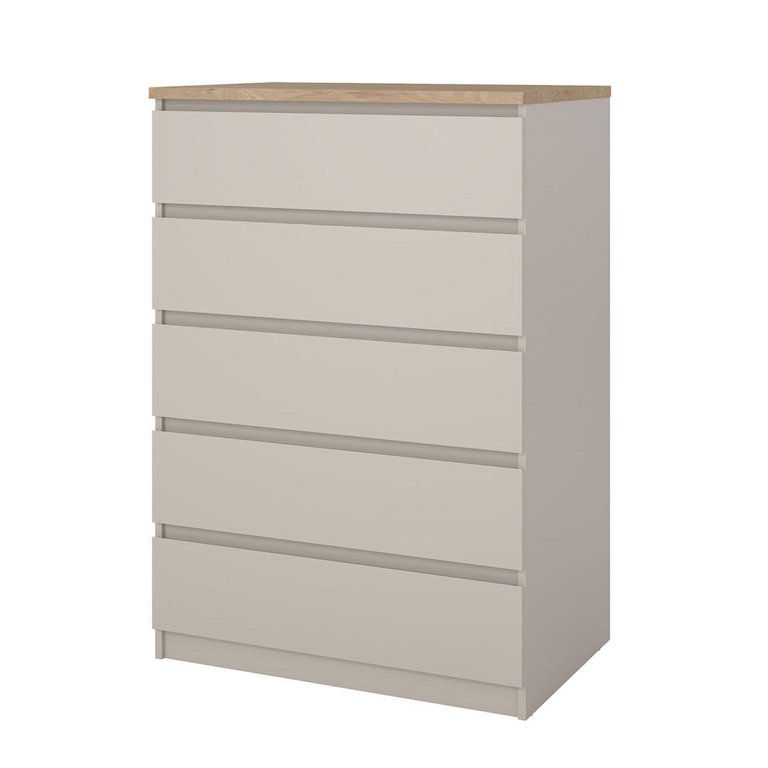 KOMMODE, Naia, Eiche, Holzwerkstoff, 77 x 50 x 112 cm - Eichefarben, Holzwerkstoff (77/112/50cm) - ebuy24