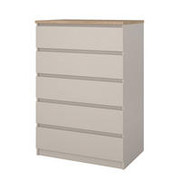 KOMMODE, Naia, Eiche, Holzwerkstoff, 77 x 50 x 112 cm - Eichefarben, Holzwerkstoff (77/112/50cm) - ebuy24