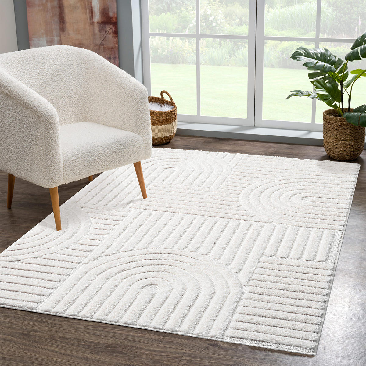 HOCHFLOR-TEPPICH Focus 765 Creme 200x290 cm - Creme, Textil (200/290cm) - carpet city