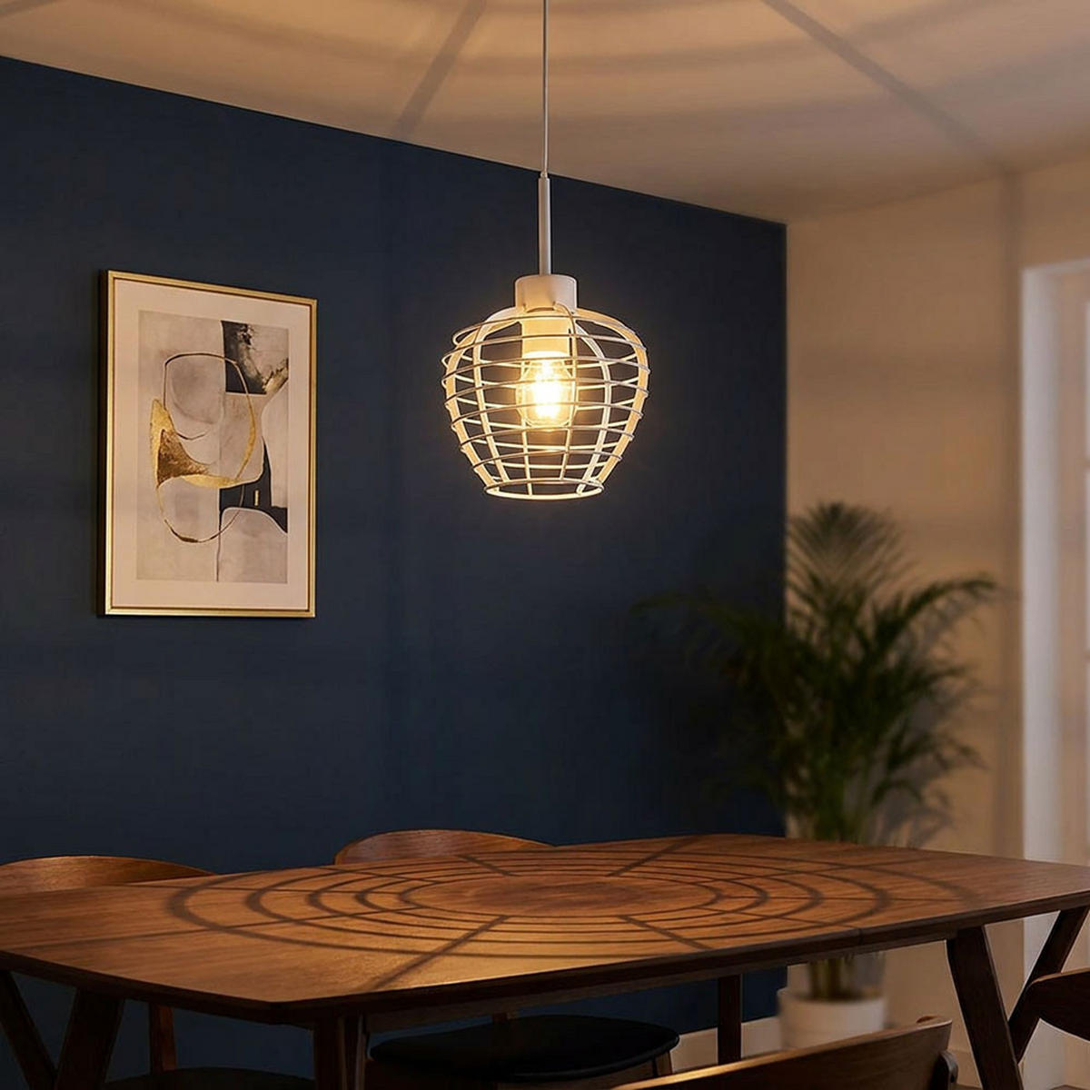 LED HÄNGELEUCHTE Metall, Weiß, höhenverstellbar - Weiß, Metall (20.5/20.5/120cm) - Globo Lighting