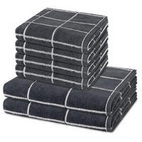 FROTTIERSET Sensual Skin Karo 6-teilig - Grau, Textil (50/100cm) - Ross