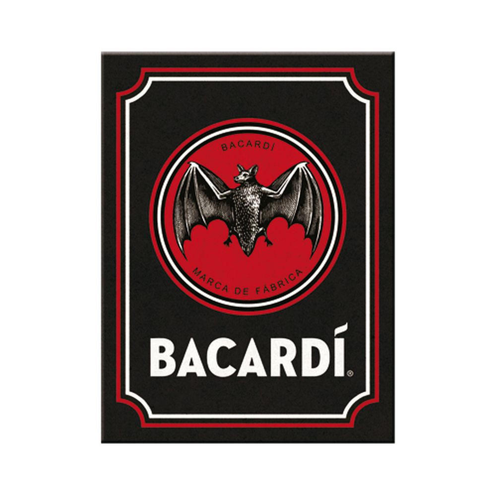 MAGNET 6/8 cm Bacardi Logo Black - Multicolor, Metall (6/8/0.1cm) - Nostalgic-Art