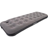 LUFTBETT Luftmatratze Camping CloudCoil grau mit Fußpumpe 191x73x22cm - Grau, Kunststoff (73/191cm) - Avenli