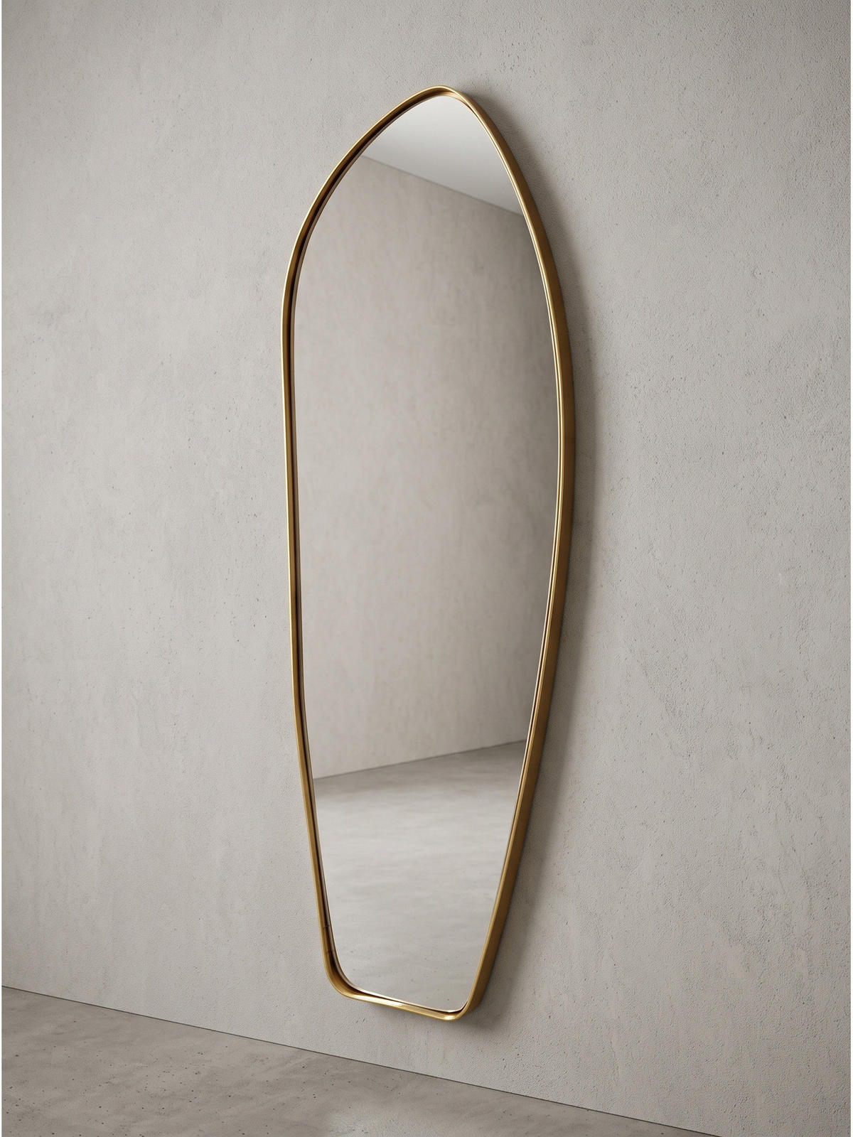 WANDSPIEGEL Asymmetrisch Metall Gold 33x90 cm Modern - Goldfarben, Glas (33/90/3cm) - KADIMA DESIGN