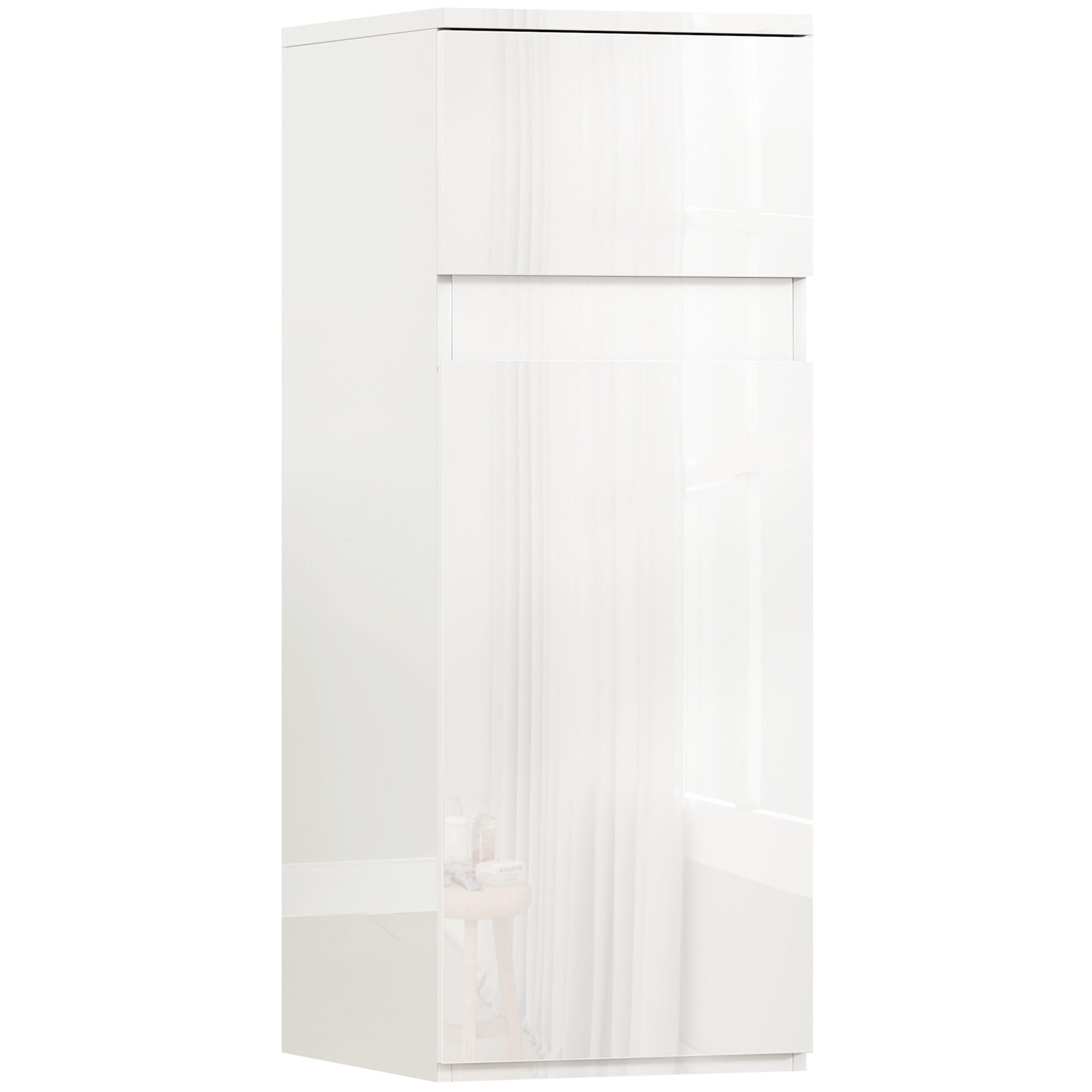 HÄNGESCHRANK Glänzend weiß 1 Stück - Weiß, Kunststoff (34/79.4/30cm) - GiPP