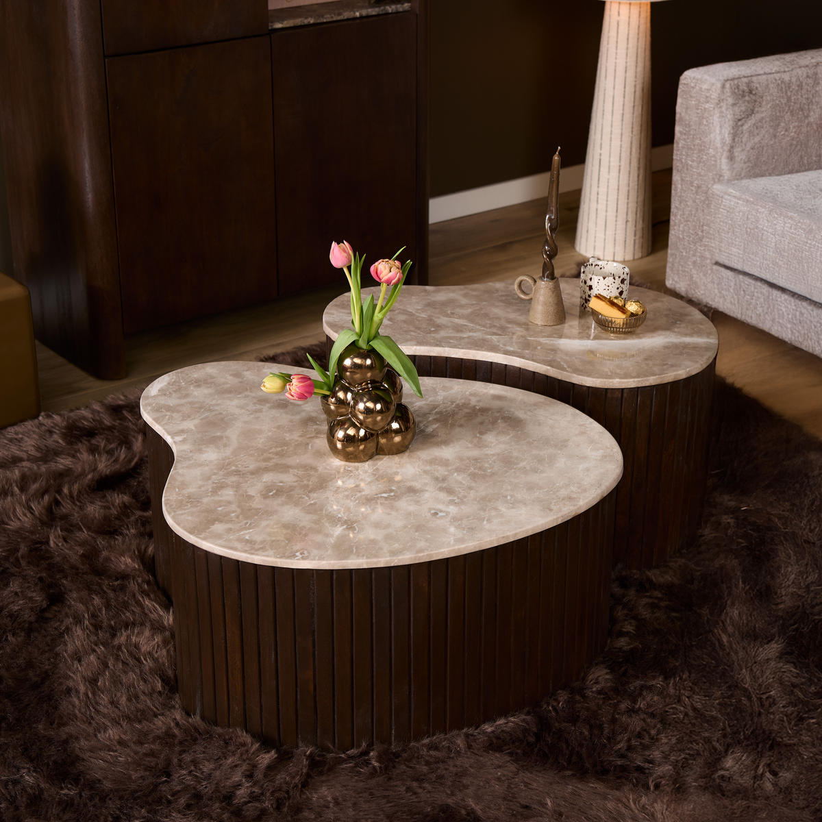 COUCHTISCH Nomi Braun 73/84/34 cm - Braun, Holz (73/84/34cm) - Starfurn