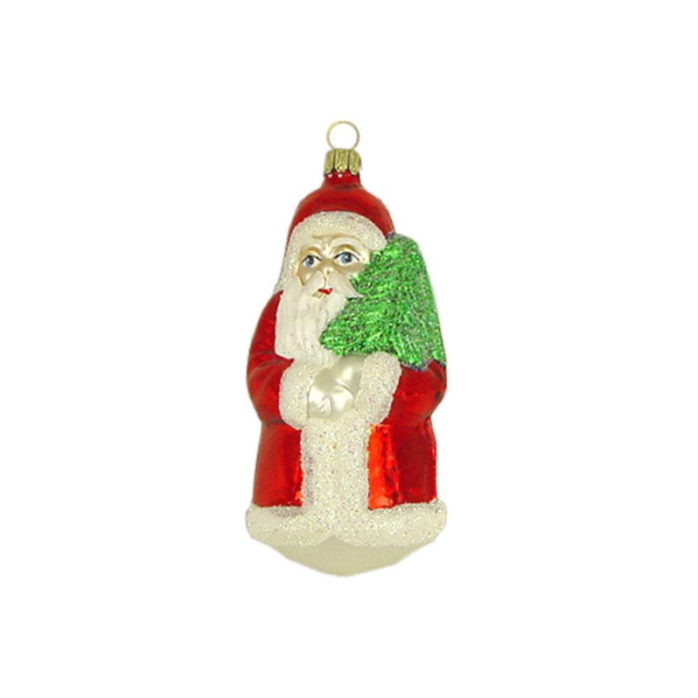CHRISTBAUMSCHMUCK Weihnachtsmann mit Mantel rot 11 cm - Multicolor, Metall (0.1/11/0.1cm)