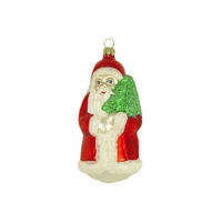 CHRISTBAUMSCHMUCK Weihnachtsmann mit Mantel rot 11 cm - Multicolor, Metall (0.1/11/0.1cm)