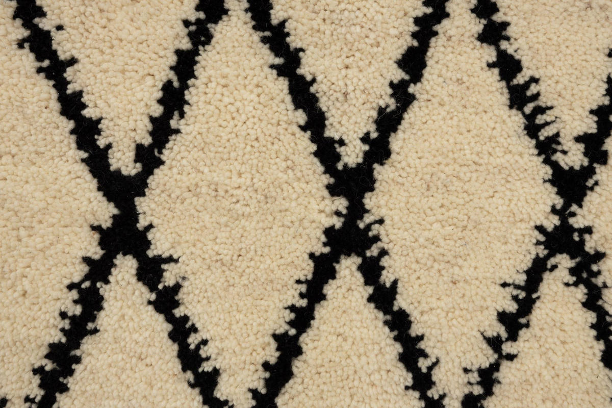 BERBERTEPPICH Marmoucha 70x240 cm - Schwarz, Textil (70/240cm) - THEKO