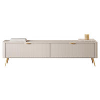 TV-ELEMENT Lante 200 2D - Beige/Goldfarben, Holzwerkstoff/Metall (200/52/38cm) - MIRJAN24