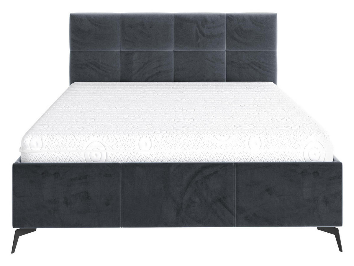 POLSTERBETT Genua - Schwarz/Naturfarben, Holz/Holzwerkstoff (140/200cm) - MIRJAN24