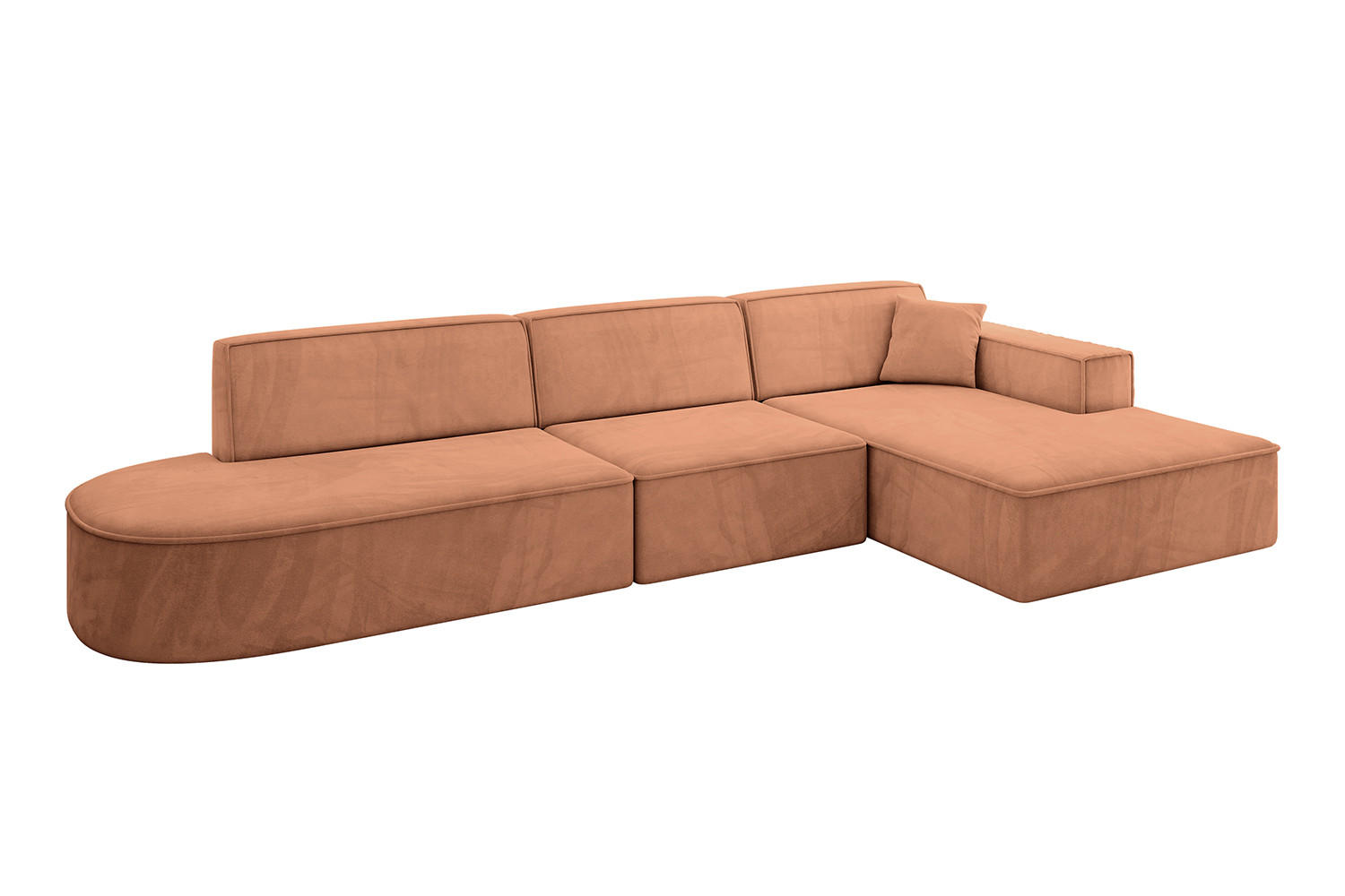 ALTDECOR ROHOVÁ SEDACÍ SOUPRAVA s otomanem vpravo IREA-L2-v4 – 328 × 171 × 79 cm, korálová