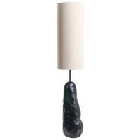 STEHLAMPE Schwarz Selb - Beige/Schwarz, Keramik (28/28/136cm) - Beliani