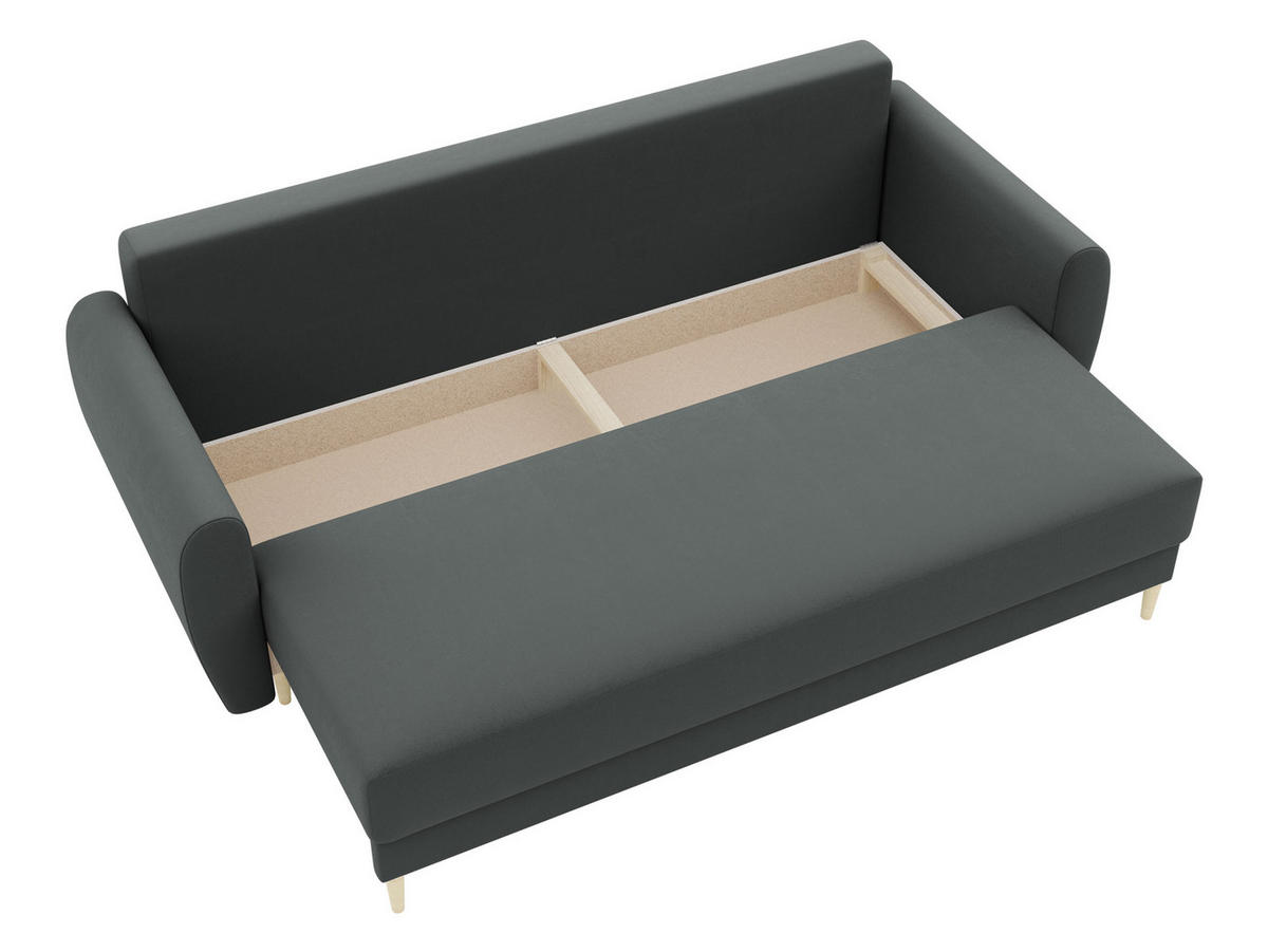SCHLAFSOFA Palermo - Naturfarben/Braun, Holz/Textil (227/95/82cm) - MIRJAN24