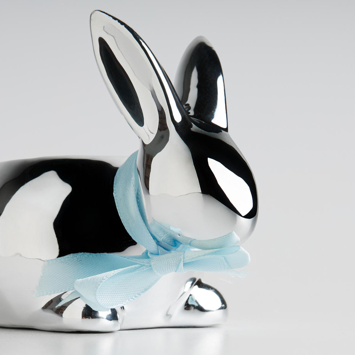 KERZENSTÄNDER Rabbia - Silberfarben, Keramik (10.5/9.5/7cm) - home&you