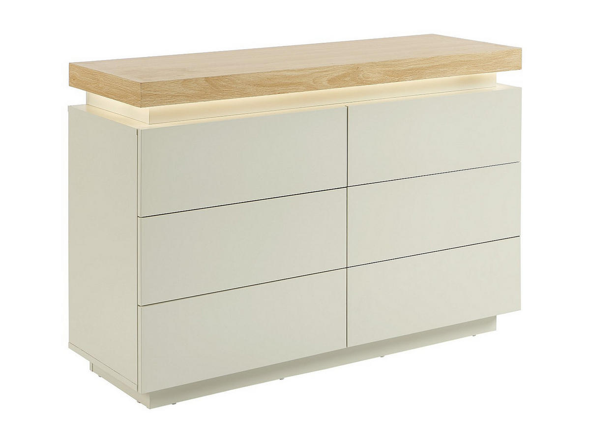 KOMMODE - 120 cm x 40 cm - holz - beige, naturfarben hell Halo - Beige/Naturfarben, Holz (120/80/40cm) - Vente-Unique
