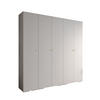 DREHTÜRENSCHRANK 236.7/250/47 5-türig - Goldfarben/Weiß, Holz/Metall (250/236.7/47cm) - Abiks Möbel