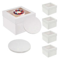 BOX na dorty - bílá, plast/vlnitá lepenka (30/20/30cm) - Relaxdays