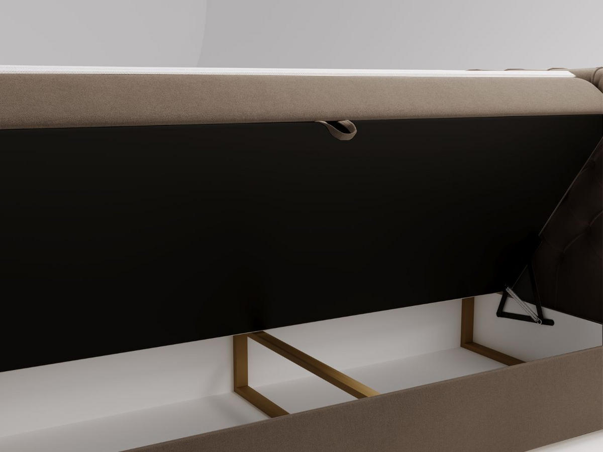 BOXBETT Montego 140x200 Braun - Braun, Holz/Textil (140/200cm) - Graingold