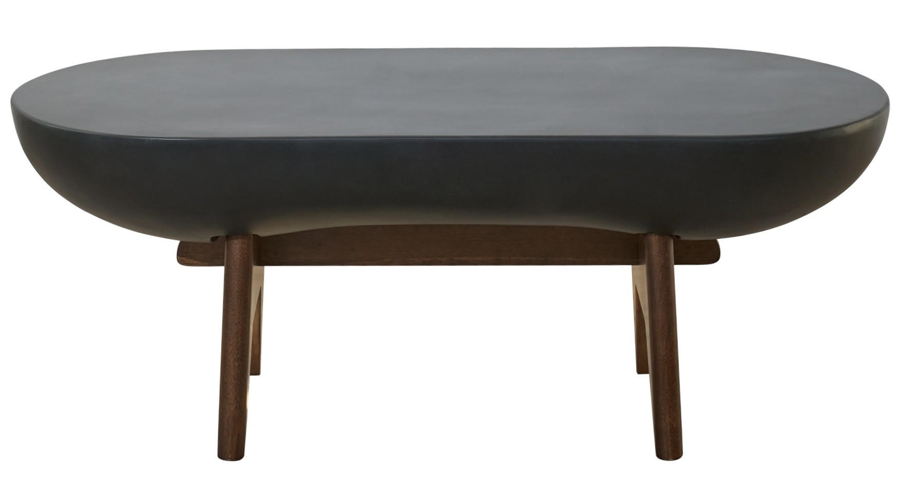 COUCHTISCH Rund Schwarz 50 X 110 X 43 cm - Schwarz, Metall (110/50/43cm) - Nordlys