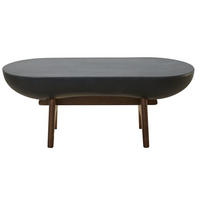 COUCHTISCH Rund Schwarz 50 X 110 X 43 cm - Schwarz, Metall (110/50/43cm) - Nordlys