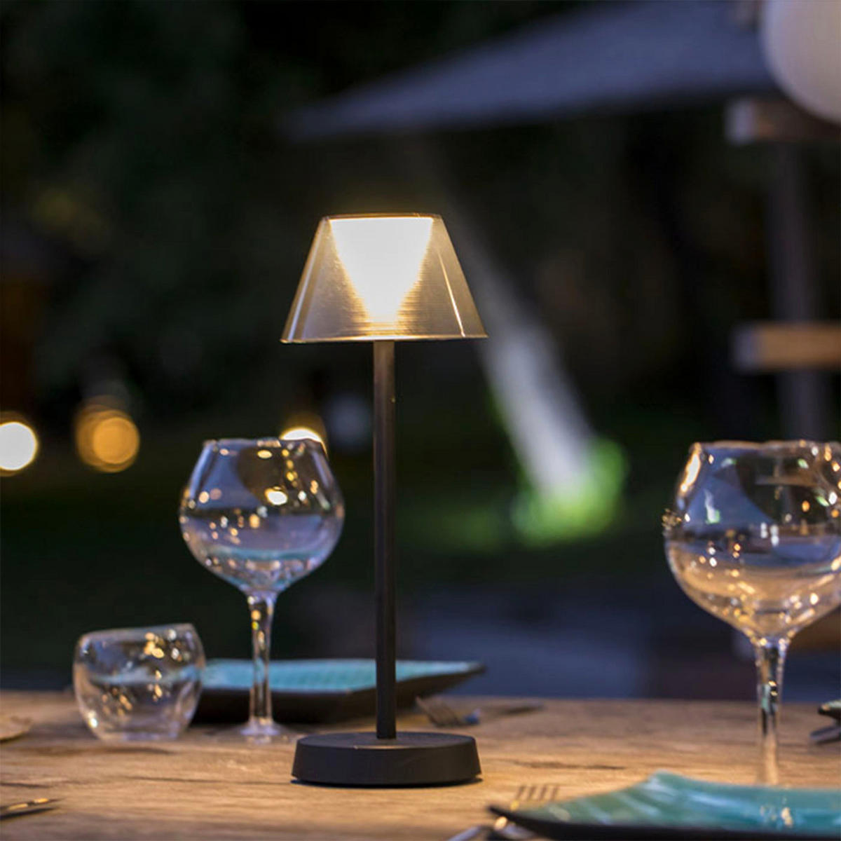 LED-TISCHLAMPE BEVERLY schwarz - Schwarz, Metall (13/13/34cm) - Lumisky