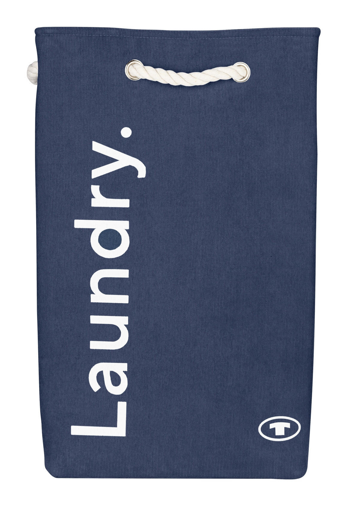 WÄSCHEKORB Textil mit Kordelzug - Dunkelblau, Textil (29/51/25cm) - Tom Tailor