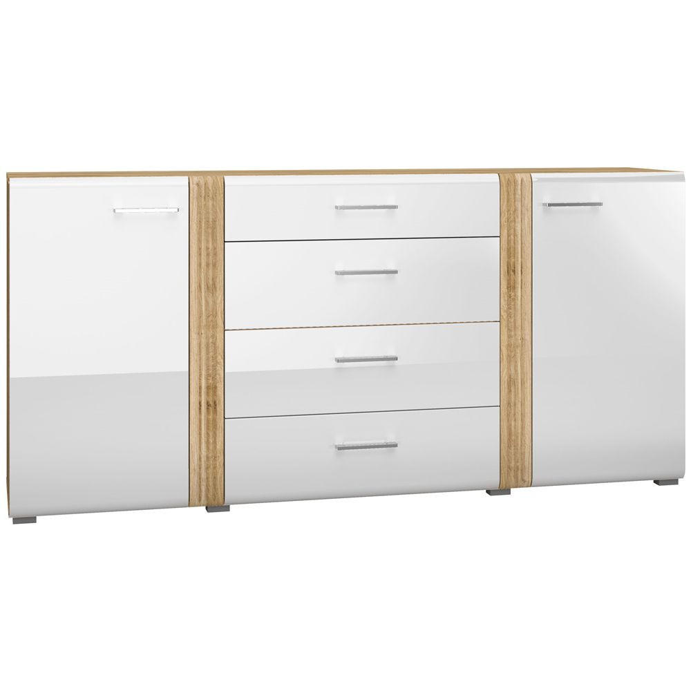 SIDEBOARD Akron-131 - Weiß, Holzwerkstoff (190/90/42cm) - Lomado