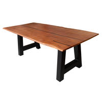 ESSTISCH POLLY - Schwarz/Braun, Holz/Metall (100/200/77cm) - SAM