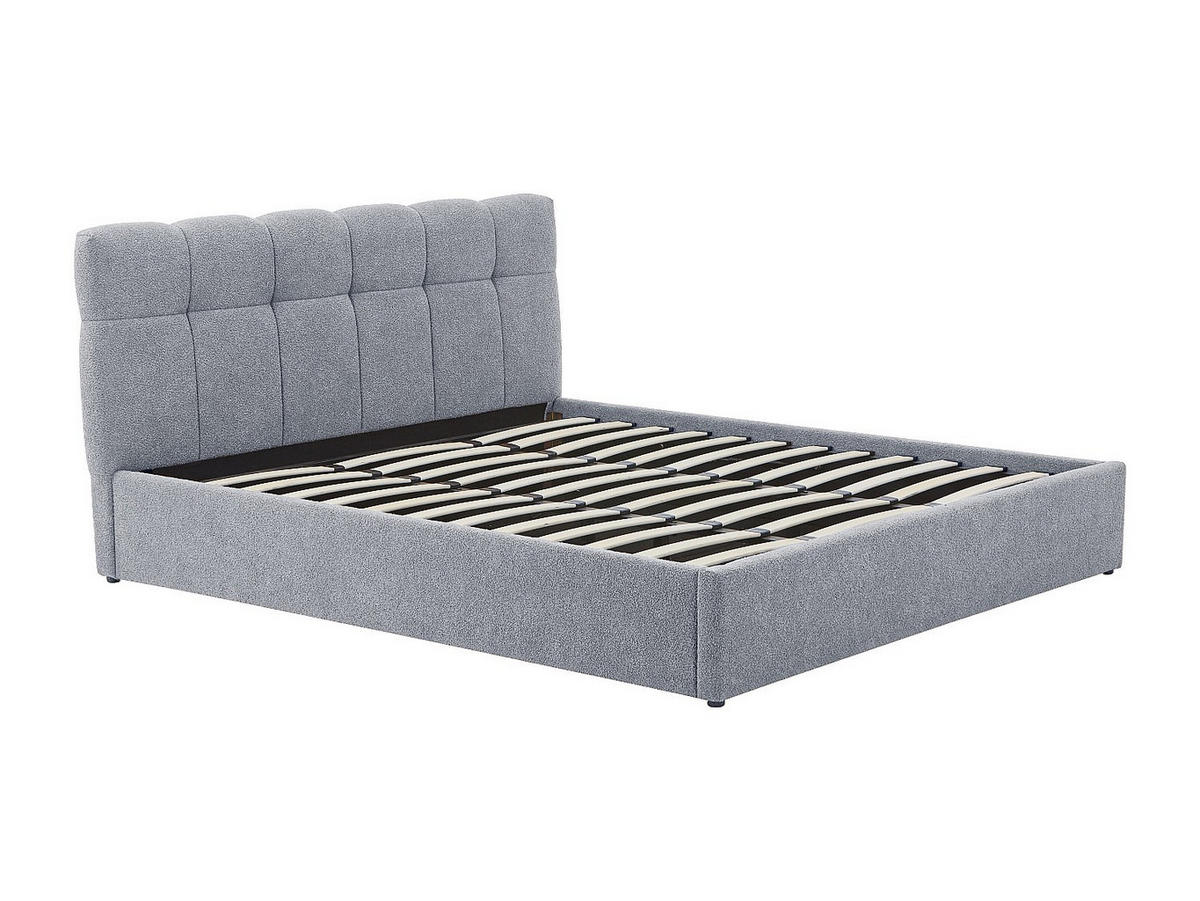 BETT mit Bettkasten - 2 Personen - stoff - grau Maziri - Grau, Textil (180/200cm) - Vente-Unique
