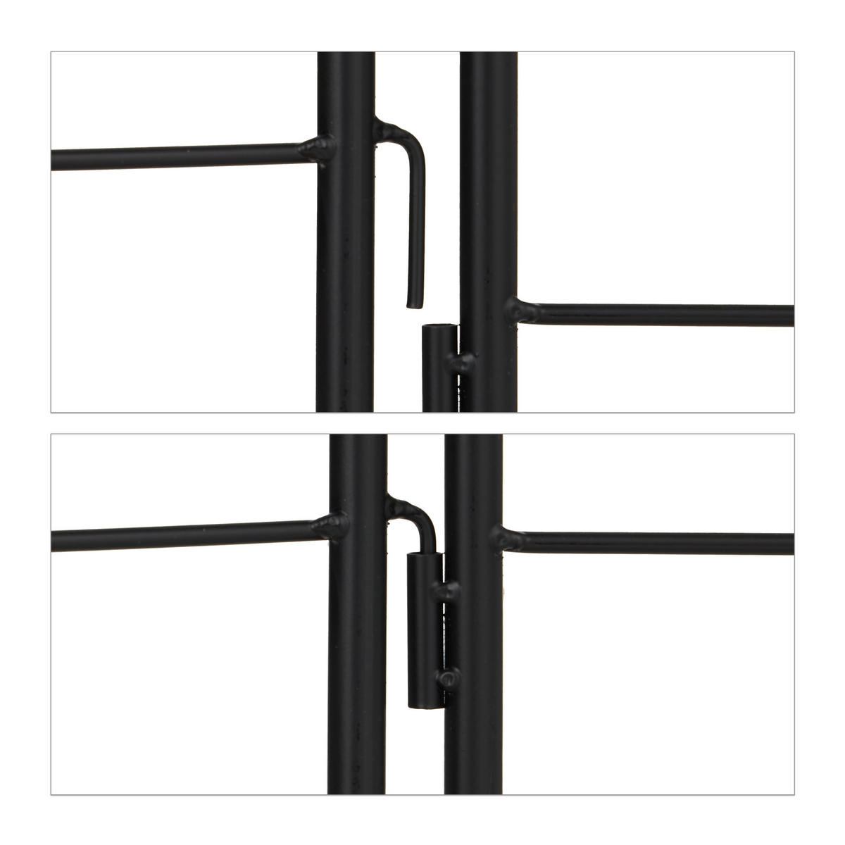 2xRANKGITTER - Schwarz, Metall (50/220/1.5cm) - Relaxdays