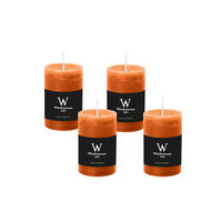 STUMPENKERZE Rustik Dukat 140 x 100 mm, 4er Adventskerzen-Set - Terra cotta, Paraffin (10/14cm) - Wiedemann Kerzen