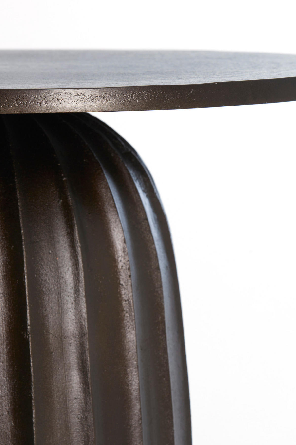 BEISTELLTISCH Veglia Braun Ø60/38 cm - Dunkelbraun, Metall (60/60/38cm) - Light & Living