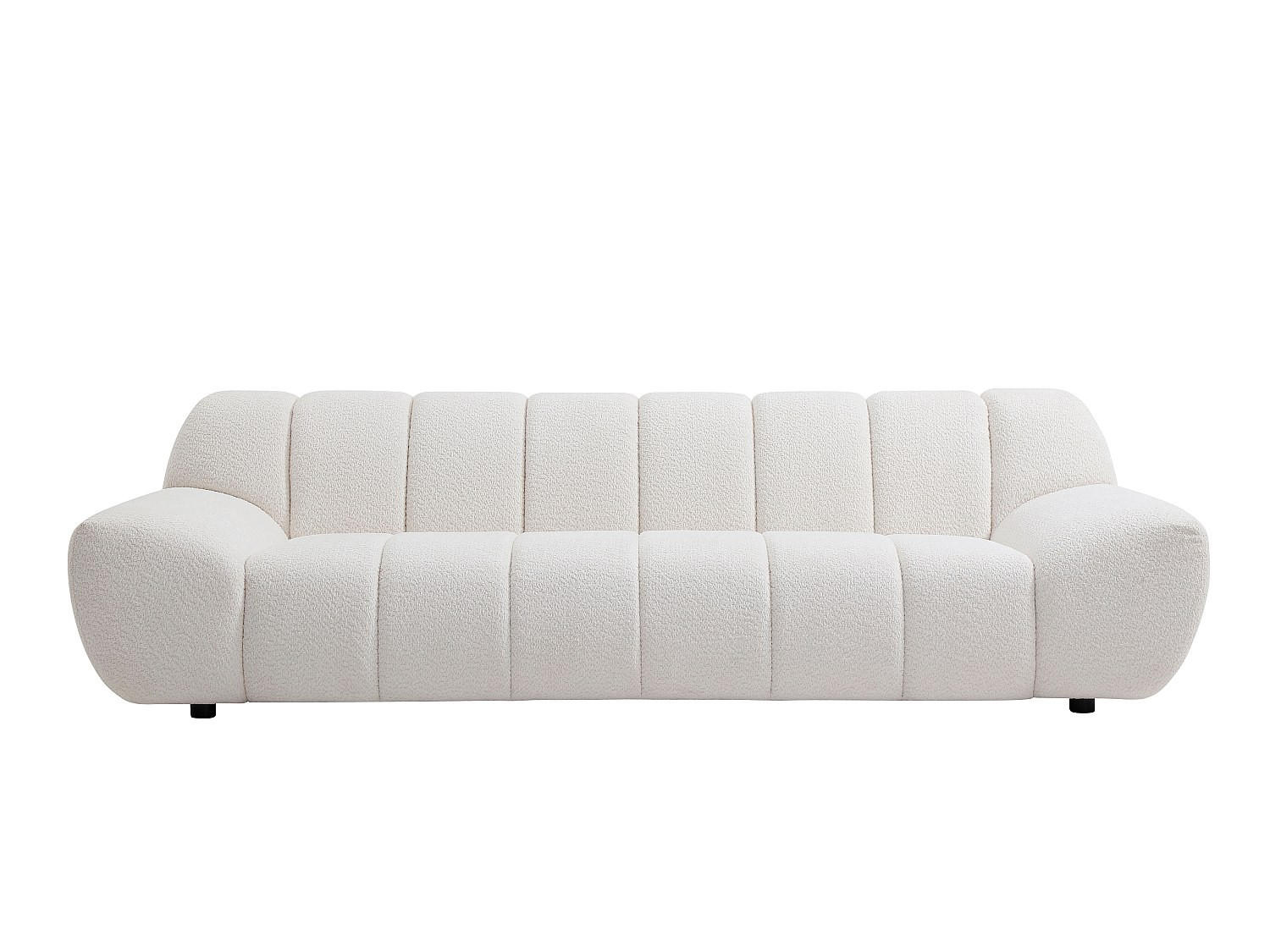SOFA - 3 Personen - stoff - weiß Sorieli - Weiß, Textil (258/72/108cm) - Vente-Unique