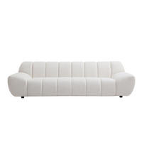 SOFA - 3 Personen - stoff - weiß Sorieli - Weiß, Textil (258/72/108cm) - Vente-Unique