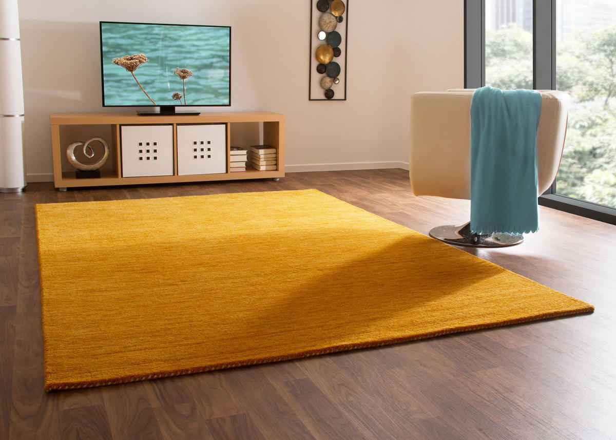 WOLLTEPPICH 190/290 cm Nomade - Gelb, Naturmaterialien (190/290cm) - Steffensmeier